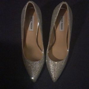 Silver Sequin Pumps